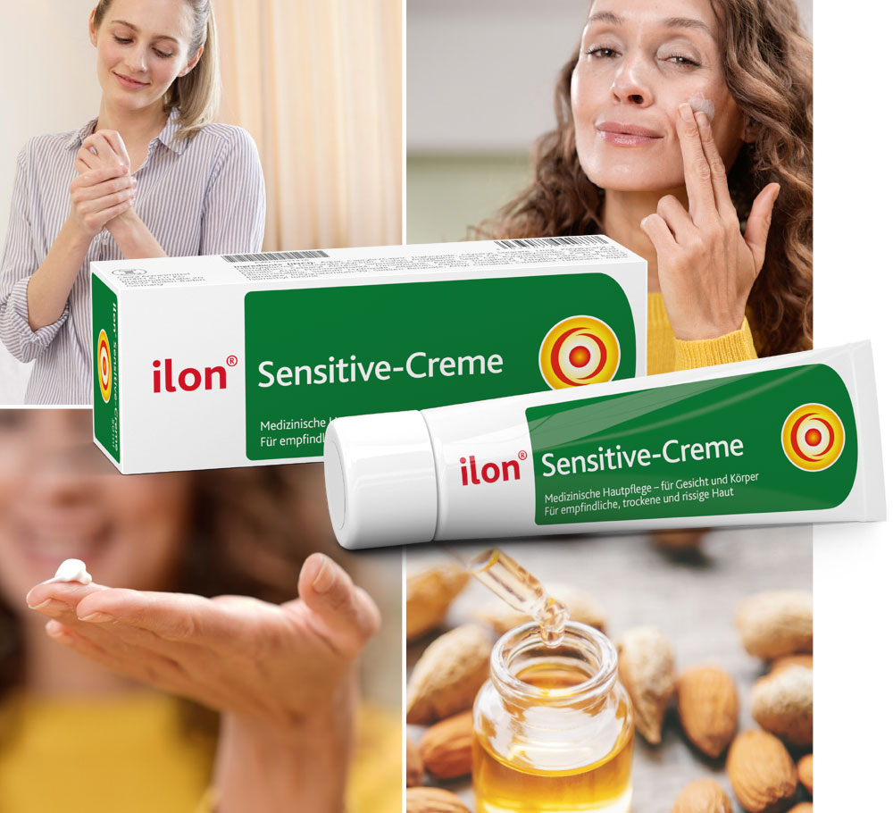ilon Sensitive-Creme für empfindliche, trockene und rissige Haut